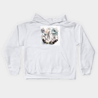 origami mountains Kids Hoodie